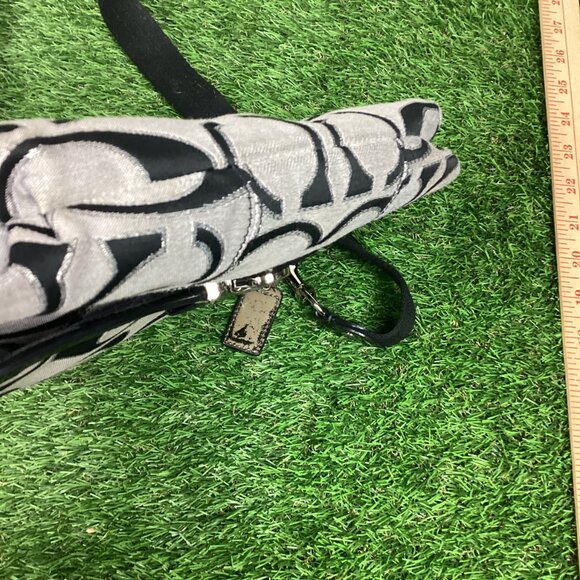 Coach Poppy Signature Print Shoulder Bag Vintage - Picture 8 of 14